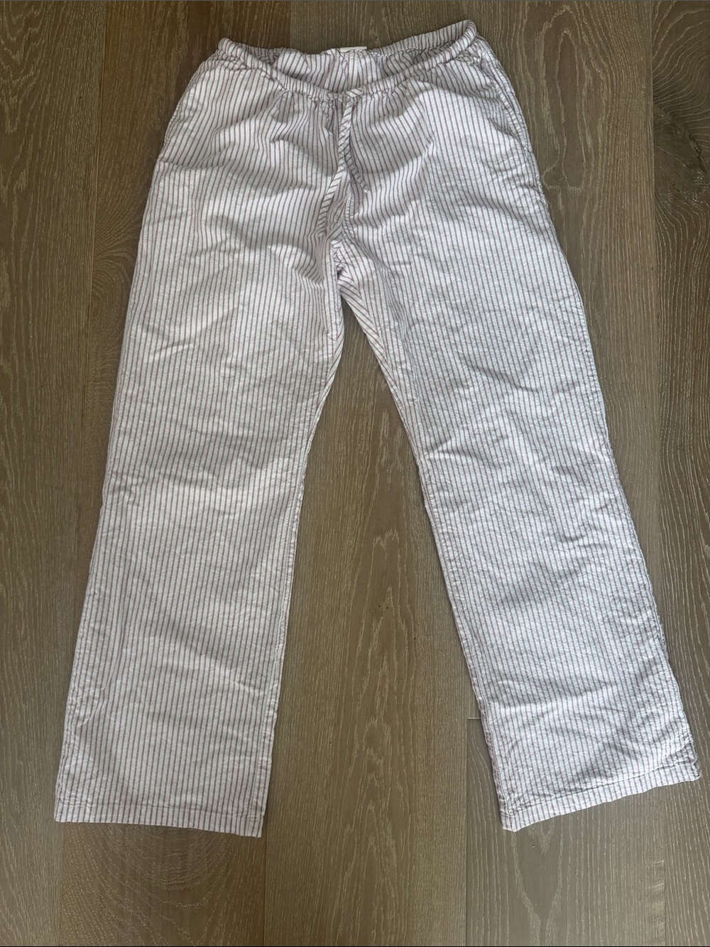 PacSun White and Light Ted Pinstripe Wide Leg Pants